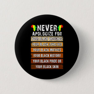 Nooit Retro Verontschuldig Me Zwarten Geschiedenis Ronde Button 5,7 Cm
