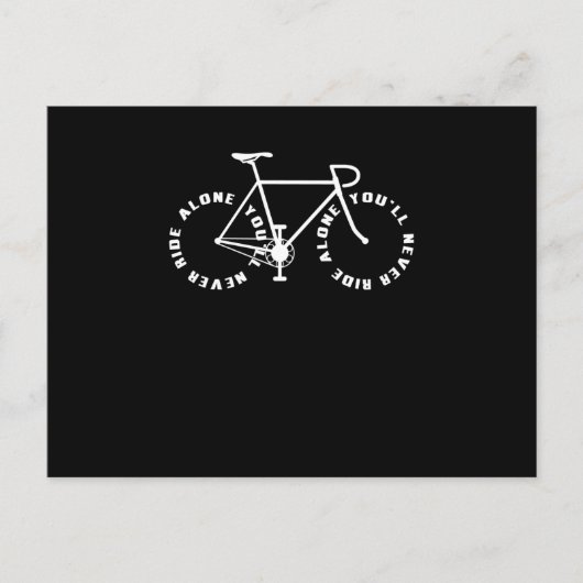 Nooit rijdende eenzijdige fietscycli briefkaart (Voorkant)