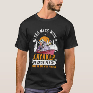 Nooit Rotzooi Met Een Kayaker Funny Roeien Citaat T-shirt