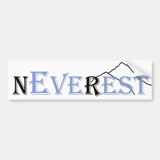 Nooit Rusten | Everest Bumpersticker (Voorkant)