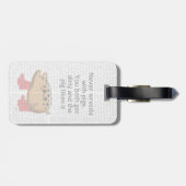 Nooit rusten met varkens bagagelabel (Achterkant horizontaal)