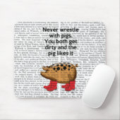 Nooit rusten met varkens muismat (Met muis)