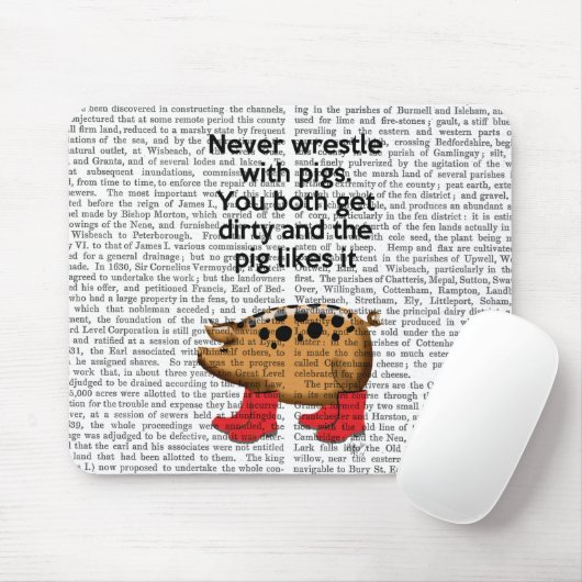 Nooit rusten met varkens muismat (Met muis)