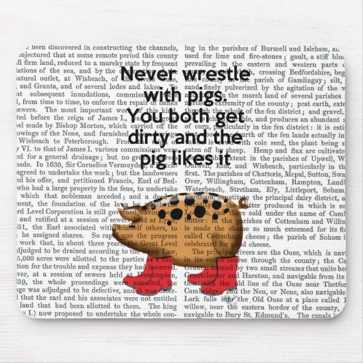 Nooit rusten met varkens muismat (Voorkant)