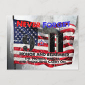 Nooit September 11 vergeten Briefkaart (Voorkant)