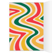 'Nooit Slapigh Nooit' retro waves kerstkaart (Binnen (Links))