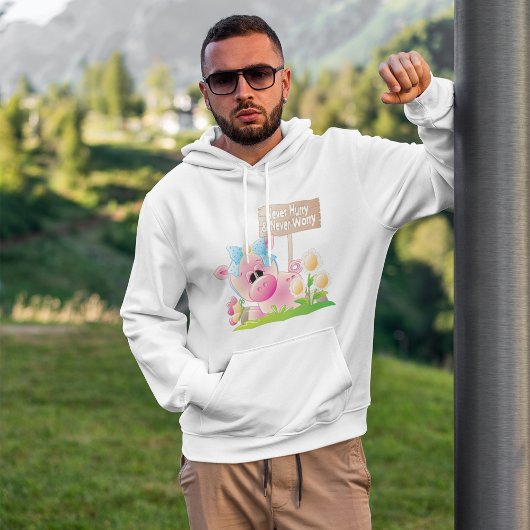 Nooit snel en nooit bezorgd hoodie