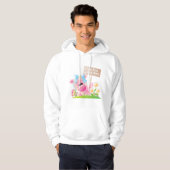 Nooit snel en nooit bezorgd hoodie (Voorkant volledig)