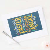 Nooit sneller rijden dan je voogd-engel kan vliege rechthoekige sticker (Envelop)