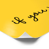 Nooit spijt. Lach! Vallende Ster. bewerkbaar Perfect Poster (Hoek)