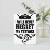 Nooit spijt van Tattoos Briefkaart (Staand voorkant)