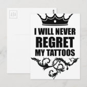 Nooit spijt van Tattoos Briefkaart (Voorkant / Achterkant)