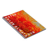 Nooit stoppen Altijd Motivatie circuit draaien Notitieboek (Rechterzijde)