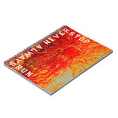 Nooit stoppen Altijd Motivatie circuit draaien Notitieboek (Linkerzijde)