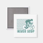 Nooit stoppen: fietsen magneet (Voorkant / Achterkant)