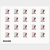 Nooit stoppen: honkbal ronde sticker (Vel)