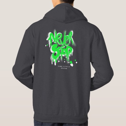 Nooit stoppen hoodie (Achterkant)