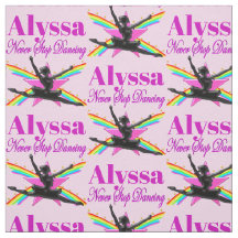  NOOIT STOPPEN MET DANSEN GEPERSONALISEERDE STOF