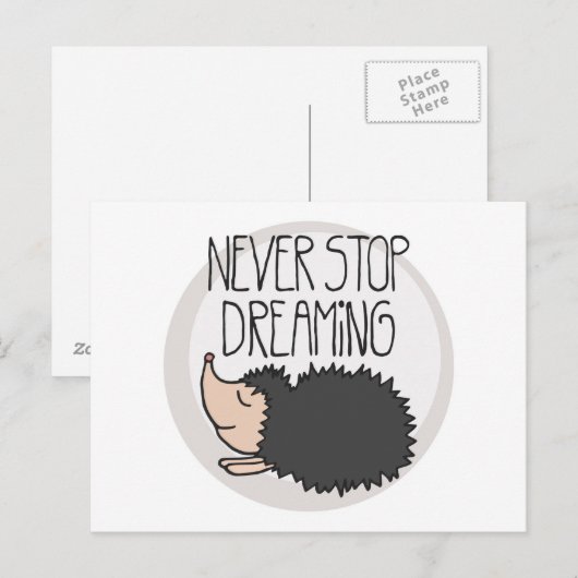 Nooit stoppen met dromen briefkaart (Voorkant / Achterkant)