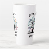 Nooit stoppen met dromen latte Mok (Voorkant)