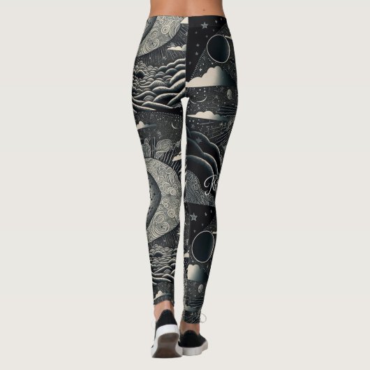 Nooit stoppen met dromen, long y estrellas leggings (Achterkant)