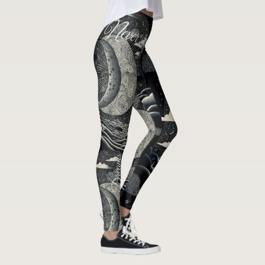 Nooit stoppen met dromen, long y estrellas leggings (Rechts)