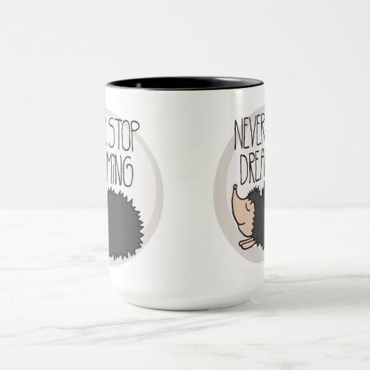 Nooit stoppen met dromen mok (Midden)