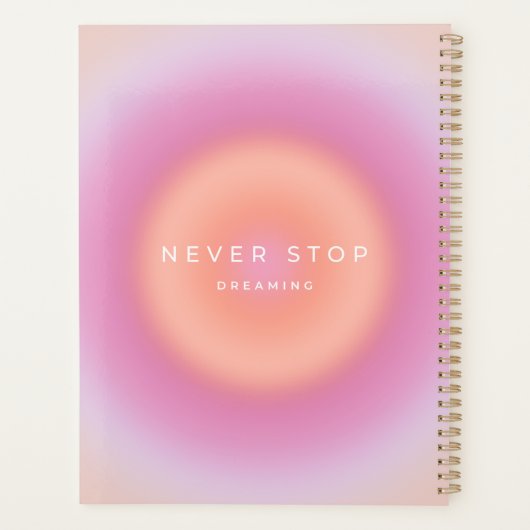 Nooit stoppen met dromen planner (Achterkant)