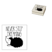Nooit stoppen met dromen rubberstempel (Gestempeld)