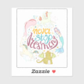 Nooit stoppen met dromen sticker (Vel)