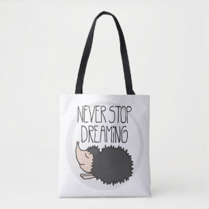Nooit stoppen met dromen tote bag