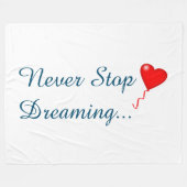 Nooit stoppen met dromen van fleece Blanket Deken (Voorkant (Horizontaal))