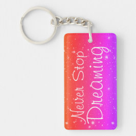 Nooit stoppen met dromen van kleurrijke sterren sleutelhanger