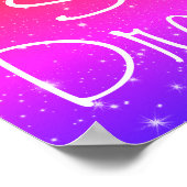 Nooit stoppen met dromen van regenboogsterren poster (Hoek)