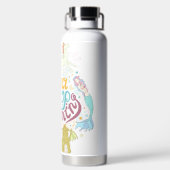 Nooit stoppen met dromen waterfles (Achterkant)