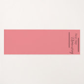 "Nooit stoppen met dromen" zinsnede zwart beletter Yogamat (Voorkant (horizontaal))