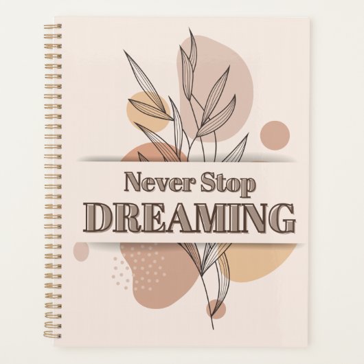 Nooit stoppen met droomplanner planner (Voorkant)