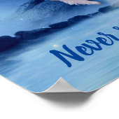 Nooit stoppen met geloven dat vliegend Unicorn Wat Poster (Hoek)