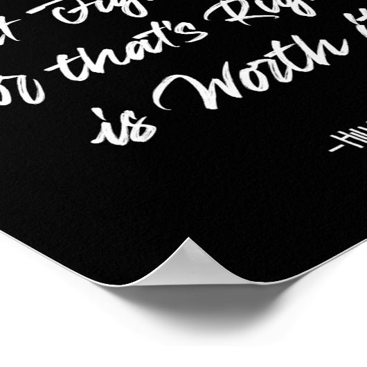 Nooit stoppen met geloven poster (Hoek)