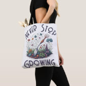 Nooit stoppen met groeien - cadeau voor tuinman, g tote bag (Dichtbij)