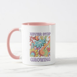 Nooit Stoppen met Groeien Retro Mok