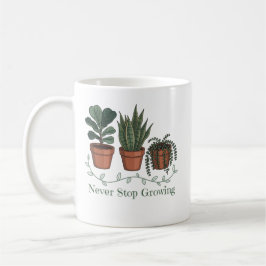 Nooit Stoppen met Groeiende Planten Positieve Natu Koffiemok