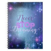 Nooit stoppen met het dromen van Inspirerend prijs Notitieboek (Voorkant)