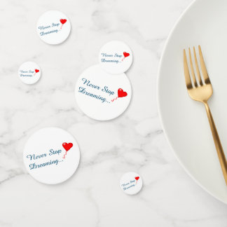 Nooit stoppen met het dromen van tafel Confetti