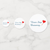 Nooit stoppen met het dromen van tafel Confetti (Achterkanten)