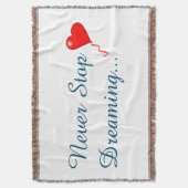 Nooit stoppen met het dromen van Throw Blanket Deken (Voorkant Verticaal)
