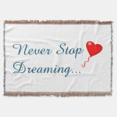Nooit stoppen met het dromen van Throw Blanket Deken (Voorkant)