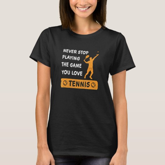Nooit stoppen met het spelen van het spel dat je l t-shirt (Voorkant)