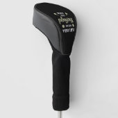Nooit stoppen met het spelen van het spel Pickleba Golfheadcover (Schuin)