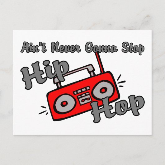 Nooit stoppen met Hip Hop Briefkaart (Voorkant)